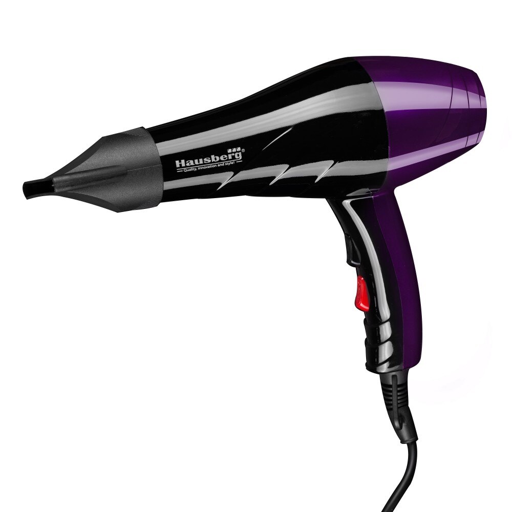 Uscator de par Hausberg HB26 , Putere 2000W ,2 trepte de viteza, Negru-Mov